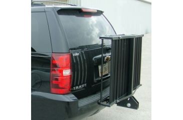 Image of Great Day Hitch-N-Ride FOLDING Ramp Up Carrier - Truck Hitch Receiver Cargo Carrier w/ramp - 7in sides - (2in)(400 lb wt cap), Black HNRU501F