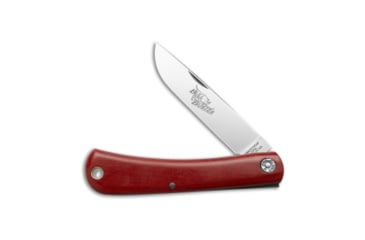 Image of Great Eastern #21 Farm &amp; Field Bull Buster Folding Knife, 3.625in, 1095, Drop Point Blade, Micarta, Red Handle, Autumn Smooth Bone, Red/Gray, 8.25 inch, BHQ-193577
