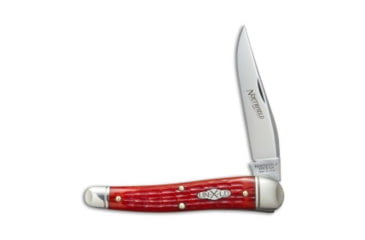 Image of Great Eastern Cutlery GEC #38 Northfield 38 Special Pocket Knife 3.8" Red Jigged Bone 381117, Red, 1095, adult, BHQ-73326