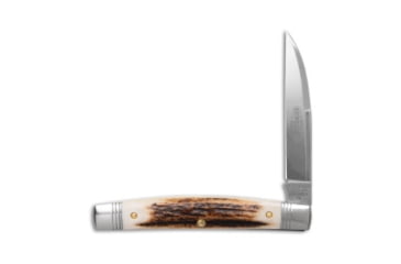 Image of Great Eastern Cutlery GEC Northfield UN-X-LD #13 Whip Sambar Stag Pocket Knife 2.9" Satin, Brown, 1095, adult, BHQ-196480