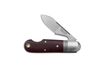 Image of Great Eastern Cutlery GEC Tidioute Cutlery #25 Beerlow Pocket Knife Coral Canvas Micarta2.1" Satin, Brown, 1095, adult, BHQ-181318
