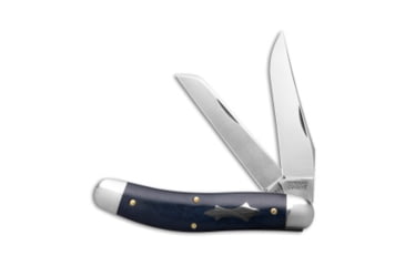 Image of Great Eastern Tidioute Cutlery Folding Knife, 3.00in, 1095, Clip Point, Sheepsfoot Blade, Blue Handle, Blue/Silver, 7.00 inch, BHQ-223790