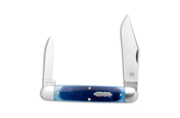 Image of Great Eastern Cutlery GEC Tidioute Cutlery BHQ Exclusive #98 Texas Stogie Blue Bone 3.7" Polish, Blue, 1095, adult, BHQ-229145