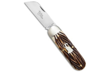 Image of Great Eastern Cutlery GEC Tidioute Cutlery Toe Nail Clipper Knife India Jigged Bone 3" Satin, Brown, 1095, adult, BHQ-142270