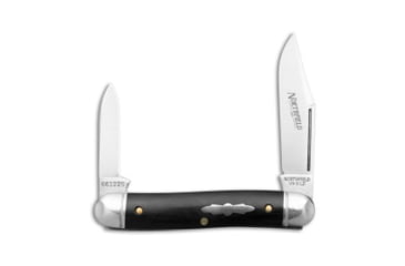 Image of Great Eastern Tidoute Cutlery Northfield #66 Folding Knife, 2.50in, 1095, Clip Point, Drop Point Blade, Ebony, Black Handle, Black/Silver, 6.00 inch, BHQ-223241