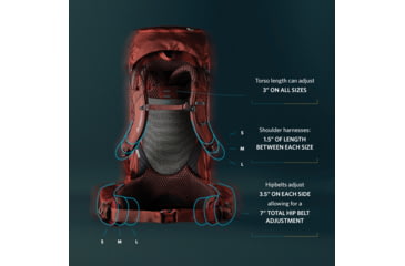 Image of Gregory Baltoro 75L Backpack, Brick Red, Medium, 141303-1129