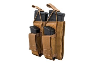 Image of Grey Ghost Gear Double M4/Pistol Mag Pouch, MALICE Clips for MOLLE/PALS, Coyote Brown 10099-14