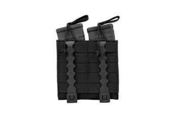 Image of Grey Ghost Gear Double M4/Pistol Mag Pouch, MALICE Clips for MOLLE/PALS, Black 10099-2