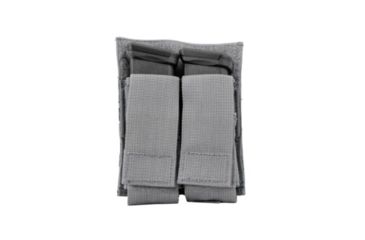 Image of Grey Ghost Gear Double Pistol Mag Pouch, MALICE Clips for MOLLE/PALS, Wolf Gray 1019-28
