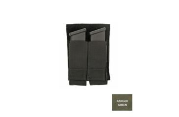 Image of Grey Ghost Gear Double Pistol Mag Pouch, MALICE Clips for MOLLE/PALS, Ranger Green, 1019-6