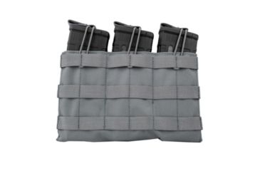 Image of Grey Ghost Gear Triple 5.56 Mag Panel, MALICE Clips for MOLLE/PALS, Wolf Gray 1006-28