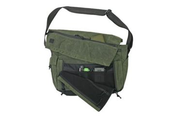 Image of Grey Ghost Gear Wanderer Messenger Bag, Wax Canvas, Olive Drab Green 6027-OD