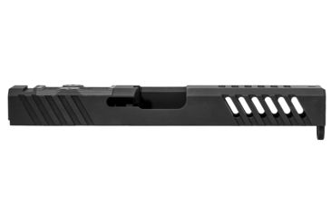 Image of Grey Ghost Precision Glock 17 Gen 3 Pistol Slide w/ RMR-DP Pro Cut, Version 1, Black Nitride, GGP-17-3-OC-V1