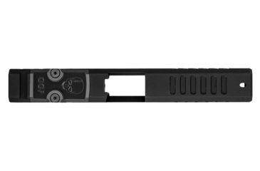 Image of Grey Ghost Precision Glock 17 Gen 3 Pistol Slide w/ RMR-DP Pro Cut, Version 1, Black Nitride, GGP-17-3-OC-V1