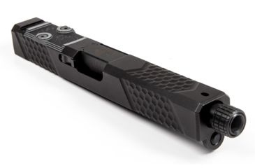 Image of Grey Ghost Precision Glock 17 Gen 3 Slide, Complete - V2 w/Threaded Barrel, Black APGG100003T