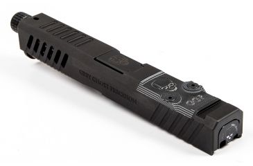 Image of Grey Ghost Precision Glock 17 Gen 4 Slide, Complete - V1RMR w/Non-Threaded Barrel, Black, APGG100011N