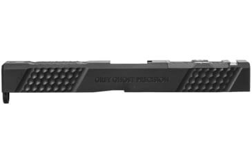 Image of Grey Ghost Precision Glock 17 Gen3 Stripped Slide, RMR Cut, Version 2 - Diamond Checkering Pattern, 17-4 SS, Black Nitride, GGP-17-3-OC-V2