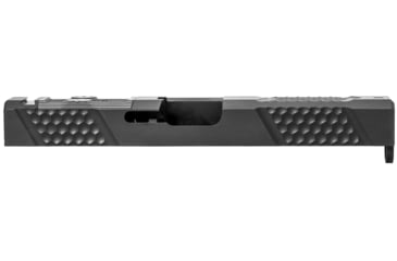 Image of Grey Ghost Precision Glock 17 Gen3 Stripped Slide, RMR Cut, Version 2 - Diamond Checkering Pattern, 17-4 SS, Black Nitride, GGP-17-3-OC-V2