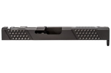 Image of Grey Ghost Precision Glock 17 Gen4 Stripped Slide, RMR Cut, Version 2 - Diamond Checkering Pattern, 17-4 SS, Black Nitride, GGP-17-4-OC-V2