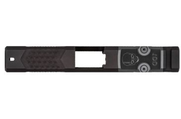 Image of Grey Ghost Precision Glock 19 Gen 4 Pistol Slide w/ RMR-DP Pro Cut, Version 2, Black Nitride, GGP-19-4-OC-V2