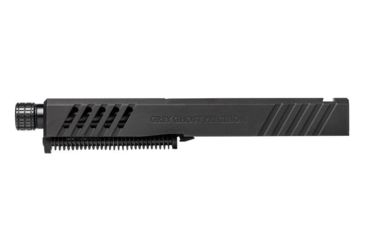 Image of Grey Ghost Precision Glock 19 Gen 4 Slide, Complete - V1 w/Threaded Barrel, Black, APGG100020T
