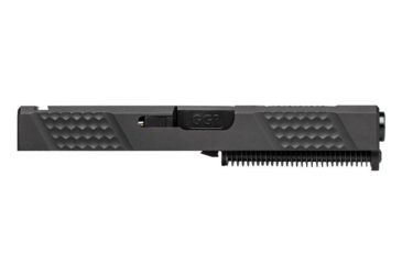 Image of Grey Ghost Precision Glock 19 Gen 4 Slide, Complete - V2 w/Non-Threaded Barrel, Black, APGG100021N