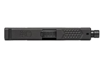 Image of Grey Ghost Precision Glock 19 Gen 4 Slide, Complete - V2 w/Threaded Barrel, Black, APGG100021T