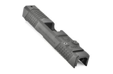 Image of Grey Ghost Precision Glock 19 Gen3 Stripped Slide, RMR Cut, Version 2 - Diamond Checkering Pattern, 17-4 SS, Black, GGP-19-3-RMR-2