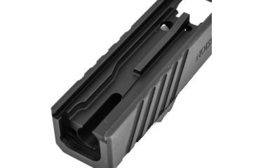 Image of Grey Ghost Precision Glock 19 Gen4 Stripped Slide, RMR Cut, Version 1 - Angled Serration Pattern, 17-4 SS, Black, GGP-19-4-RMR
