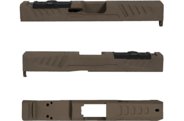 Image of Grey Ghost Precision Glock Version 5 Pistol Slide w/ RMR-DP Pro Cut, for Glock 19 Gen 5, FDE Cerakote, GGP-19-5-OC-FDE-V5