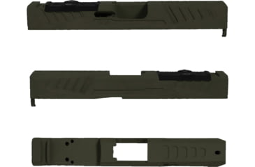 Image of Grey Ghost Precision Glock Version 5 Pistol Slide w/ RMR-DP Pro Cut, for Glock 19 Gen 5, Olive Drab Cerakote, GGP-19-5-OC-OD-V5
