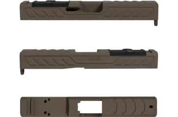 Image of Grey Ghost Precision Version 6 Pistol Slide w/ RMR-DP Pro Cut, Glock 19 Gen 3, 17-4 Stainless Steel, FDE Cerakote, GGP-19-3-OC-FDE-V6