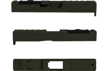 Image of Grey Ghost Precision Glock Version 6 Pistol Slide w/ RMR-DP Pro Cut, for Glock 19 Gen 5, Olive Drab Cerakote, GGP-19-5-OC-OD-V6