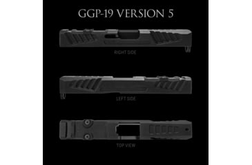 Image of Grey Ghost Precision Version 5 Pistol Slide w/ RMR-DP Pro Cut, Glock 19 Gen 3, 17-4 Stainless Steel, Nitride Coated, Black, GGP-19-3-OC-V5