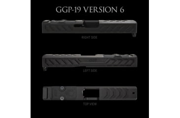 Image of Grey Ghost Precision Version 5 Pistol Slide w/ RMR-DP Pro Cut, Glock 19 Gen 5, 17-4 Stainless Steel, Nitride Coated, Black, GGP-19-5-OC-V5