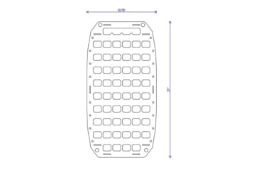Image of Grey Man Tactical 10.75 x 21 Rigid MOLLE Panel, Black, 000162