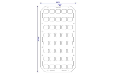 Image of Grey Man Tactical 8.875 x 16.625 Rigid MOLLE Panel, Black, GMT-RMP-05