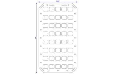 Image of Grey Man Tactical 9.25 x 17 Rigid MOLLE Panel, Black, 000155