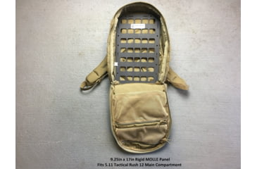 Image of Grey Man Tactical 9.25 x 17 Rigid MOLLE Panel, Black, 000155