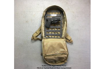 Image of Grey Man Tactical 9.25 x 17 Rigid MOLLE Panel, Black, 000155