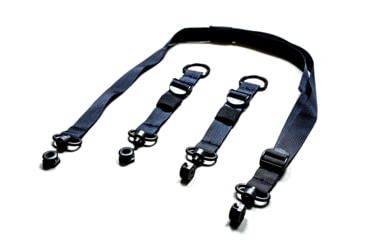 Image of Grey Man Tactical Push Button D-Ring &amp; Push Button Loop-Around RMP Straps w/Headrest Post &amp; Seat Bottom, Black, GMT-PM-16