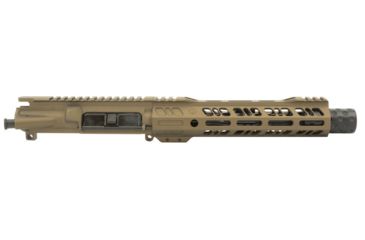 Image of Grid Defense Complete Upper Receiver, .300 Blackout, 7.5 inch, Pistol Length, 4150 Light HBAR Barrel, 1-8 Twist, 9 inch Octagon M-LOK Hand Guard, Dimpled Flash Can, Burnt Bronze, GD75GDR9FCAN300BB