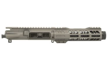 Image of Grid Defense Complete Upper Receiver, 9mm 9x19 Para, 5.5 inch, 4150 Light HBAR Barrel, 1-10 Twist, 7 inch Octagon M-LOK Rail, Dimpled Flash Can, Tungsten Gray, GD55GDR9FCAN9MMTG