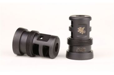 Image of Griffin Armament Paladin 2-Port Brake, Taper Mount, 5/8x24 Thread, .300, Black TMPB5824