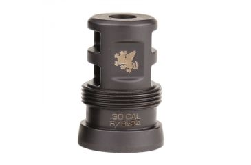 Image of Griffin Armament Paladin 2-Port Brake, Taper Mount, 5/8x24 Thread, .300, Black TMPB5824
