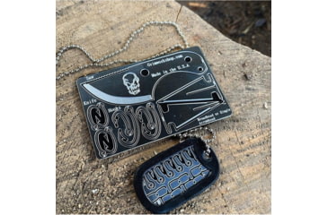 Image of Grim Workshop Bushcraft Card, Surgical Grade Stainless Construction, 3.38in x 2.13in x 0.25in, GWBUSHCRD