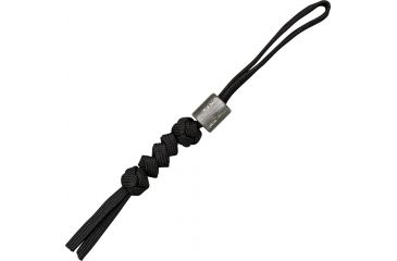 Image of Grindworx Cylinder Damascus Bead w/ Black Cord Lanyard DA08