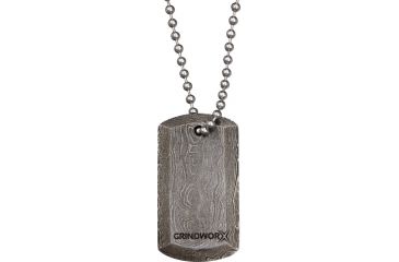 Image of Grindworx Damascus Steel Dog Tag DA01
