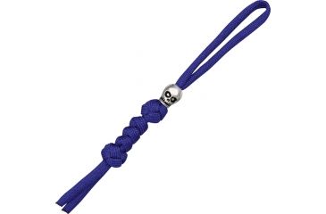 Image of Grindworx Polished Metal Skull Bead w/ Royal Blue Cord Lanyard DA11