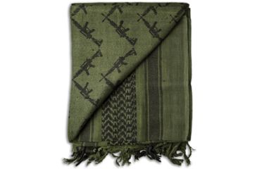 Image of Grindworx Shemagh Crossed Guns OD Green DA17